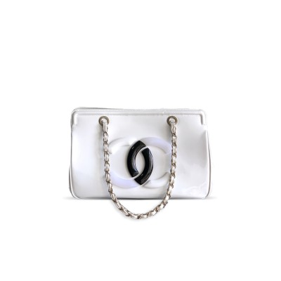 CHANEL COW PATENT LEATHER TOTE (33*32*12.5cm)